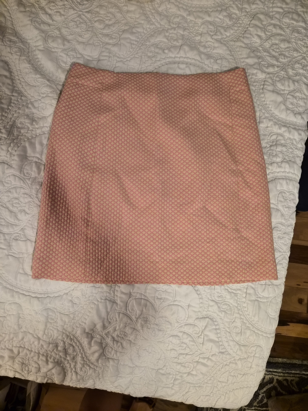 LOFT Coral-Pink Textured Mini Skirt Barbie Vibes